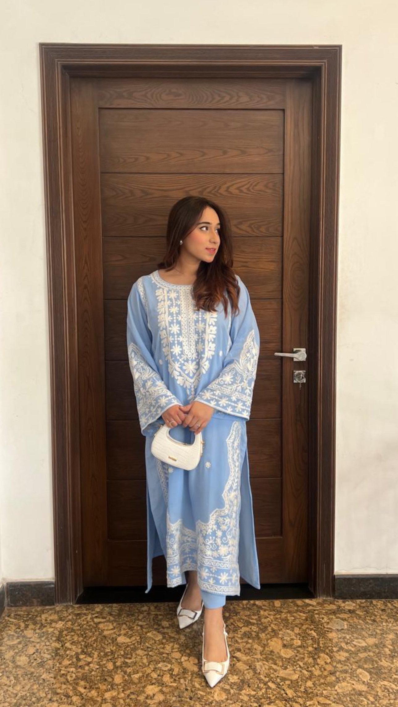 ICE BLUE EMBROIDERED (2 PC)