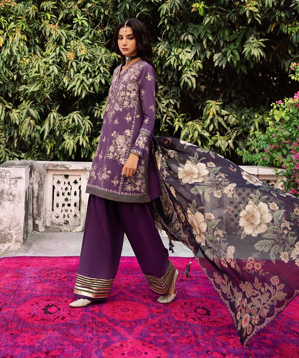 SAPPHIRE UNSTITCHED 3 PC EMBROIDERED - U3PESG25V330