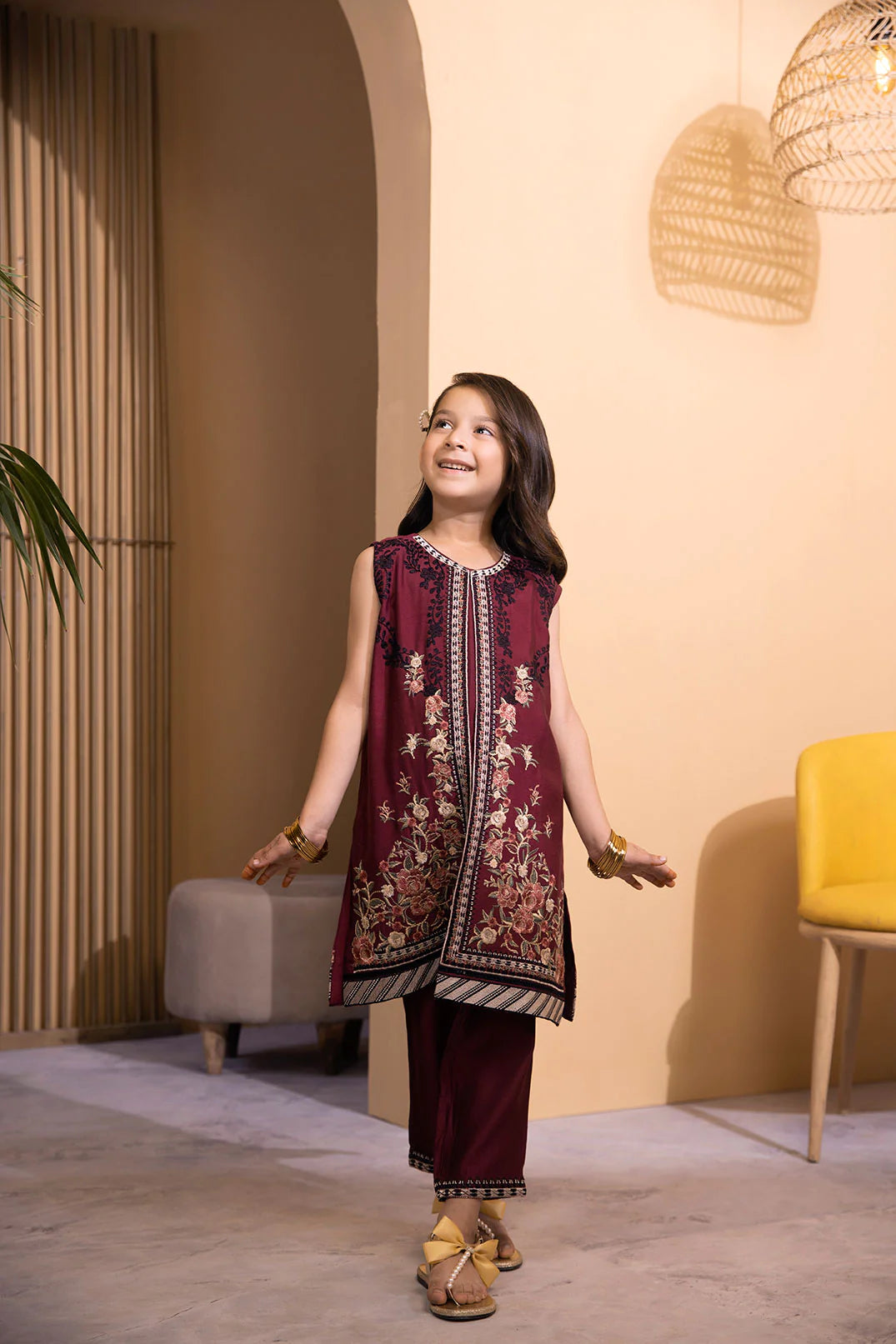 DHANAK MOMMY & ME | DK-0141 PLUM 2PCs