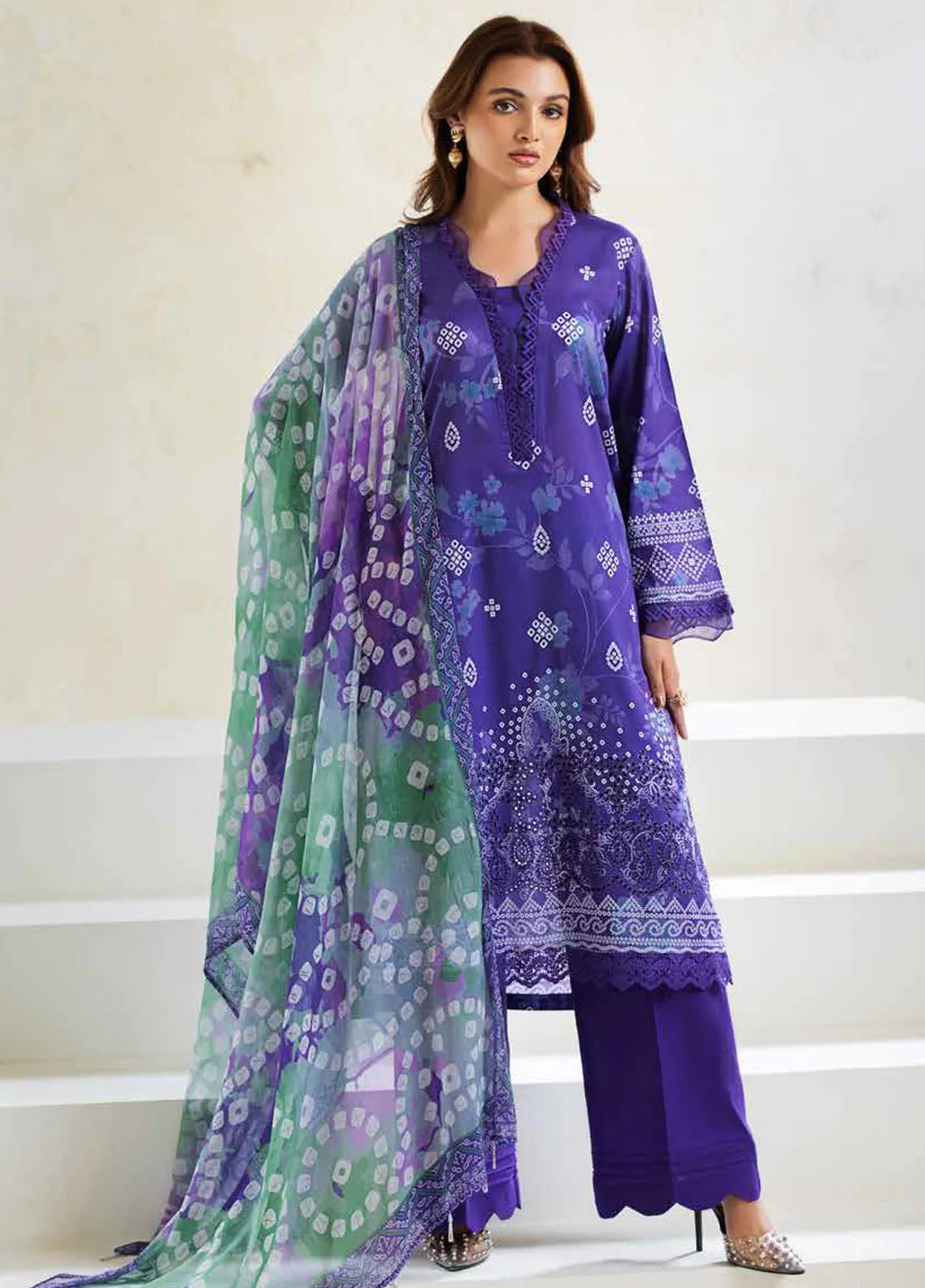 CHIKANKARI LAWN SUIT - RA24A AF-85