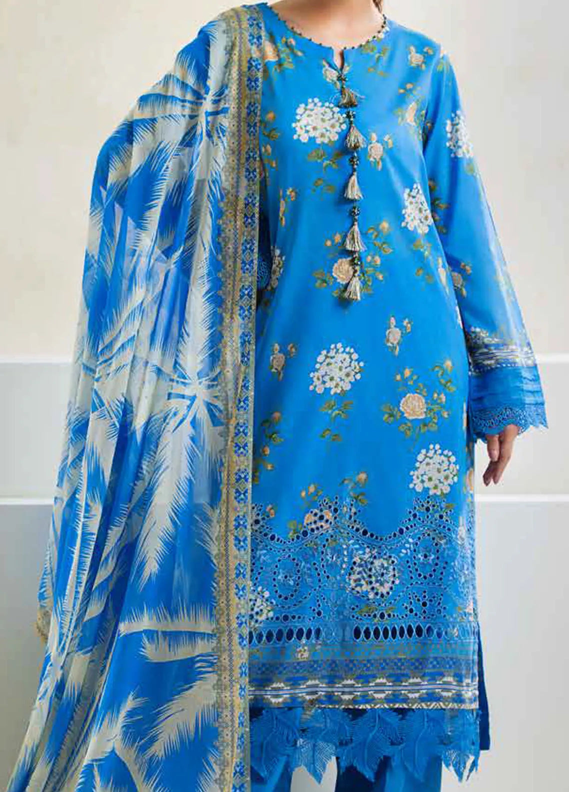 CHIKANKARI LAWN SUIT - RA24A AF-89