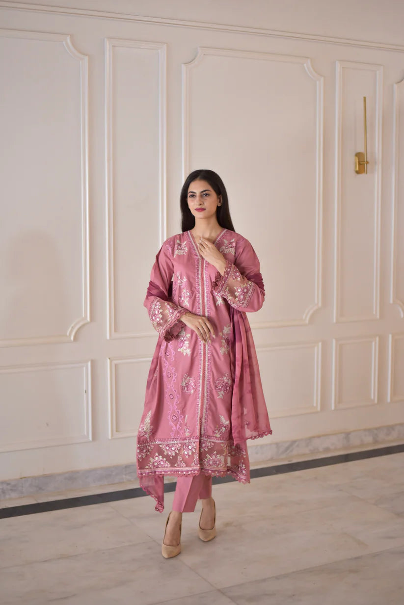 ROSE FROCK SET (3 PC)
