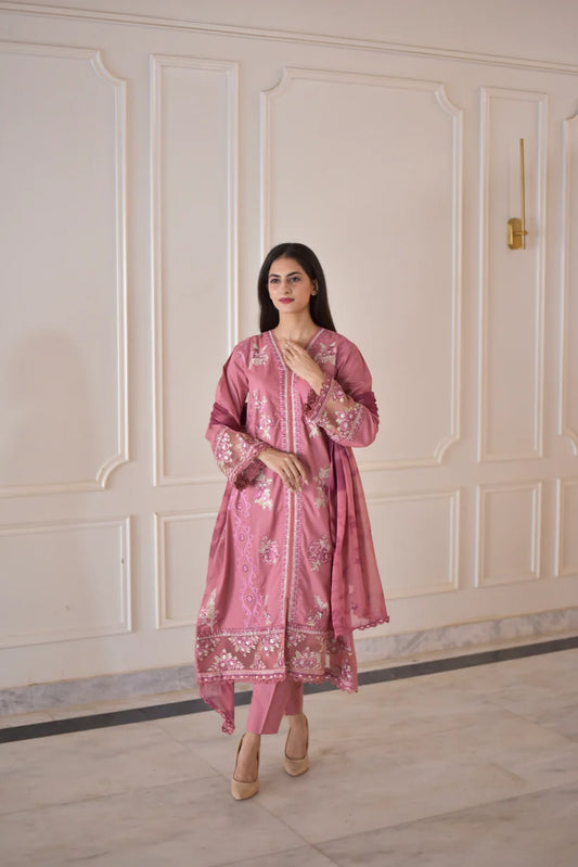 ROSE FROCK SET (3 PC)