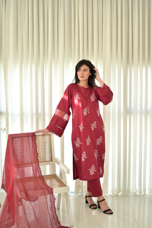 MAROON MEHR SET