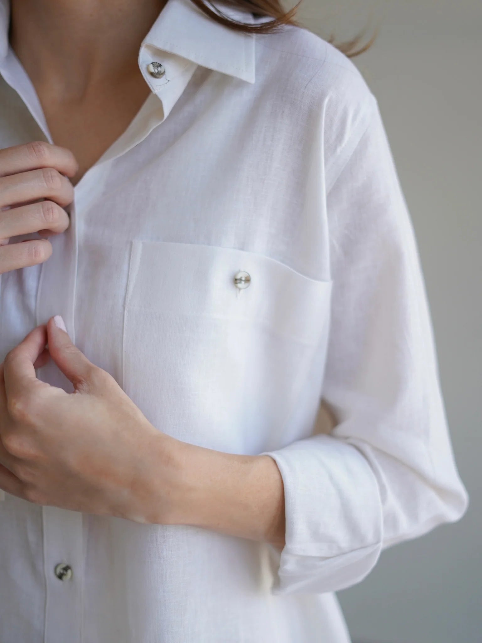 COLLARED LINEN SET