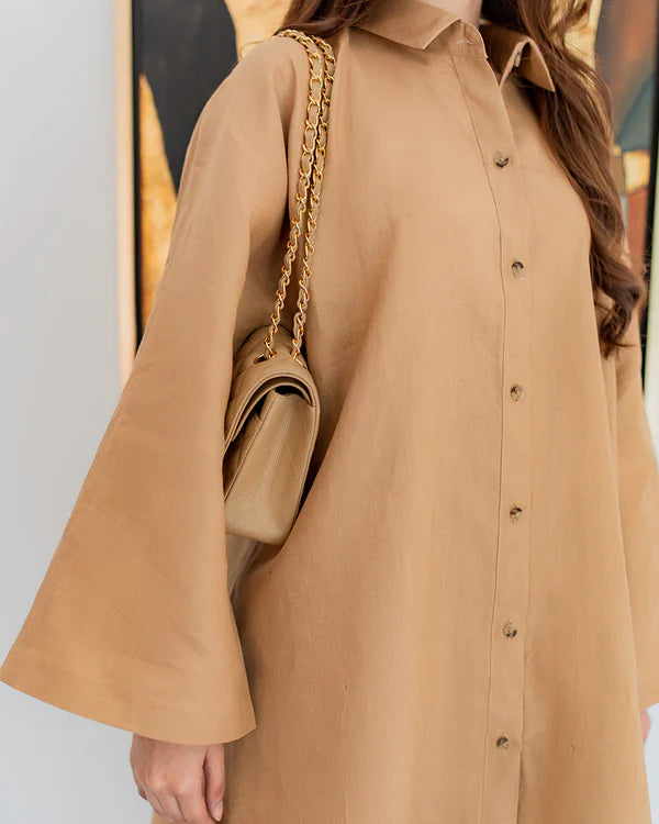 BUTTONED LINEN SET