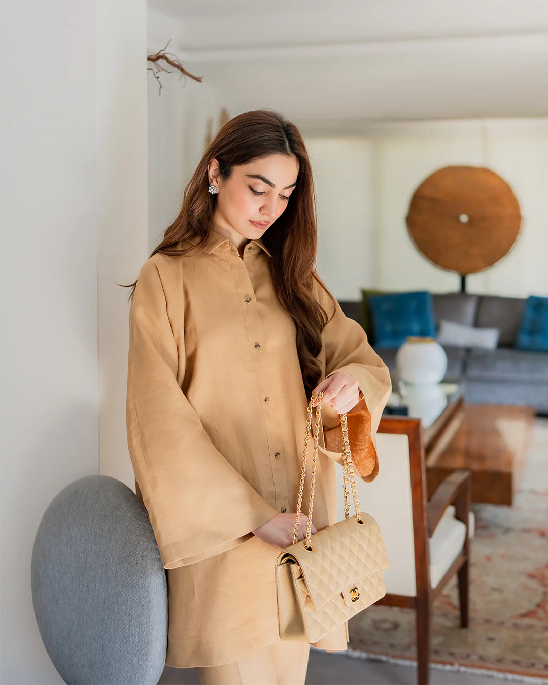 BUTTONED LINEN SET