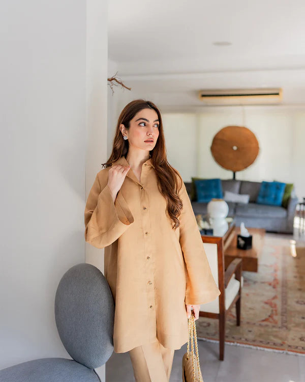 BUTTONED LINEN SET
