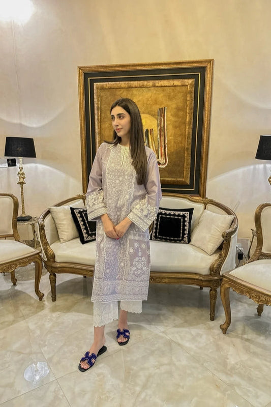 ASTER KURTA - LIGHT HEATHER PURPLE
