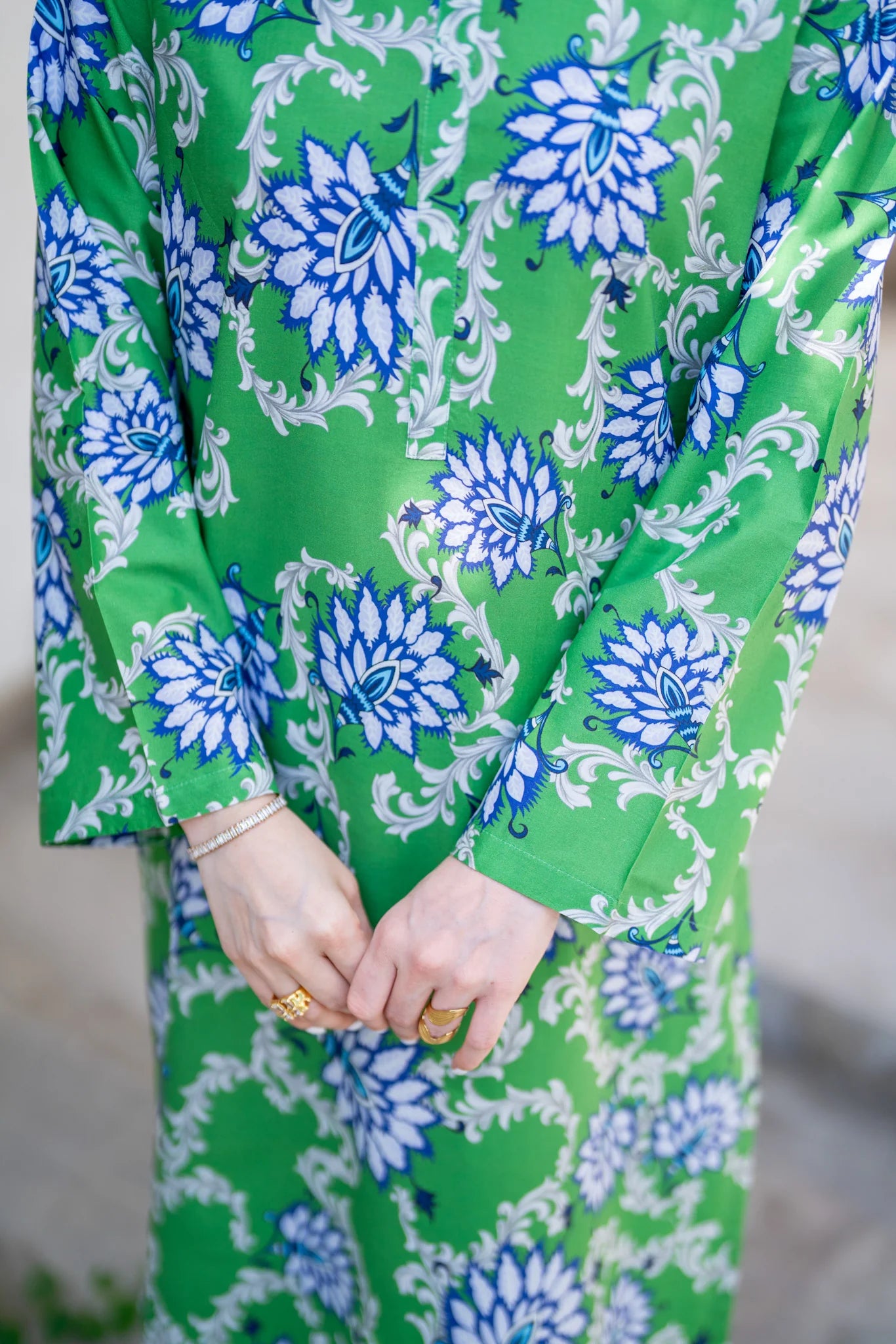 ART NOUVEAU CO-ORD SET (LONG SHIRT)