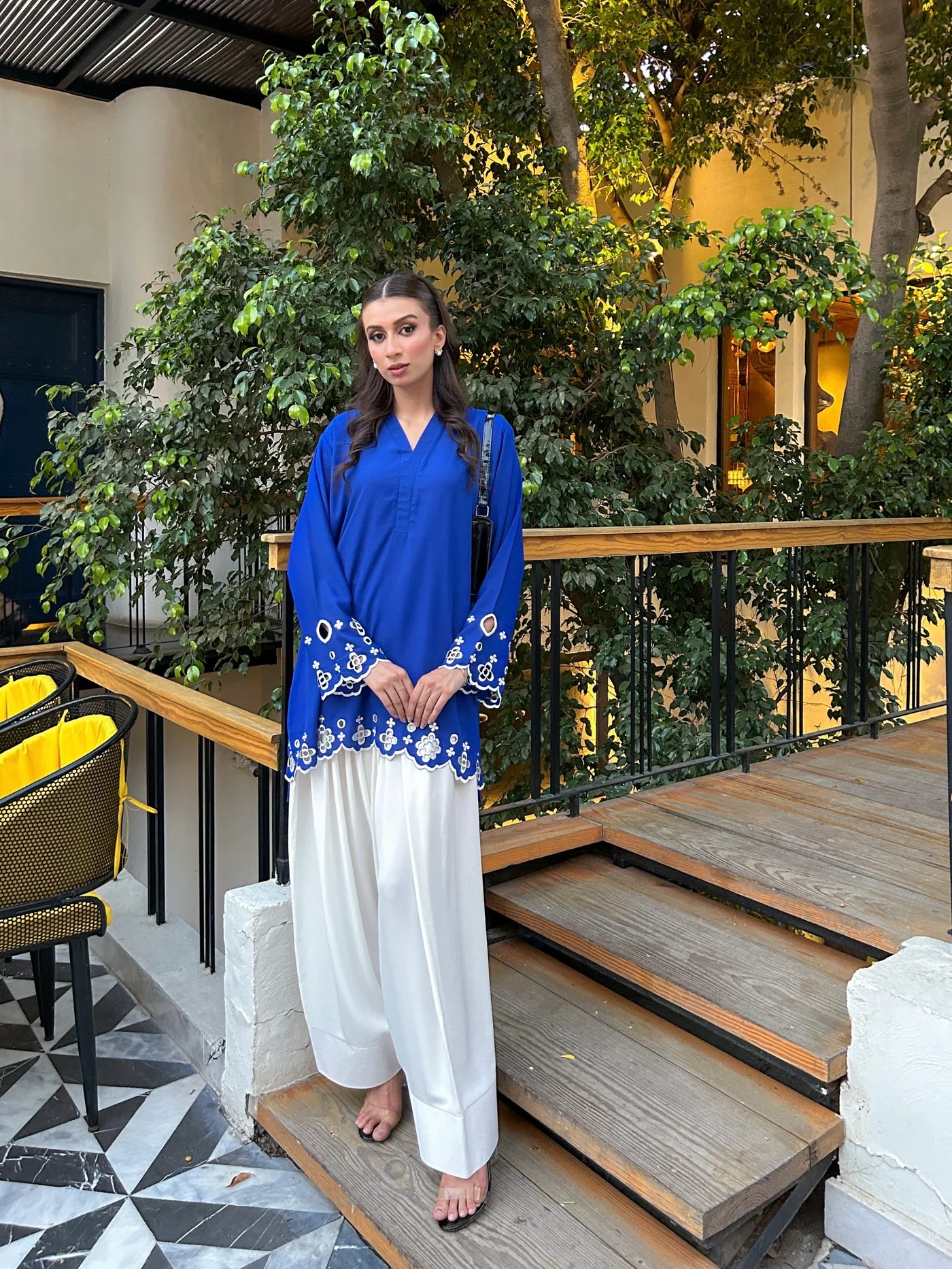 BLUE FLAIR FARSHI SET