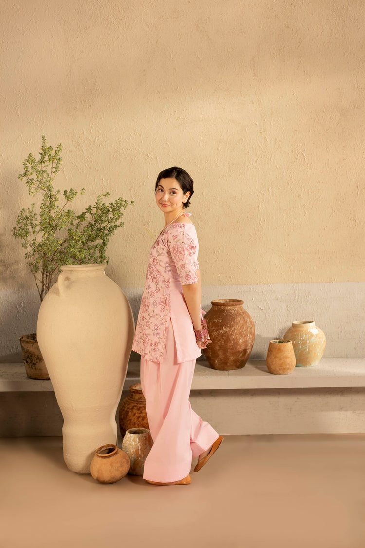 2 PC EMBROIDERED DRESS - HM06