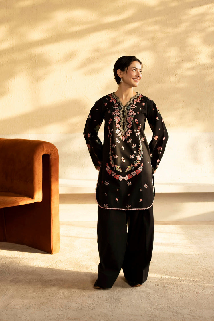 2 PC EMBROIDERED DRESS - HM01