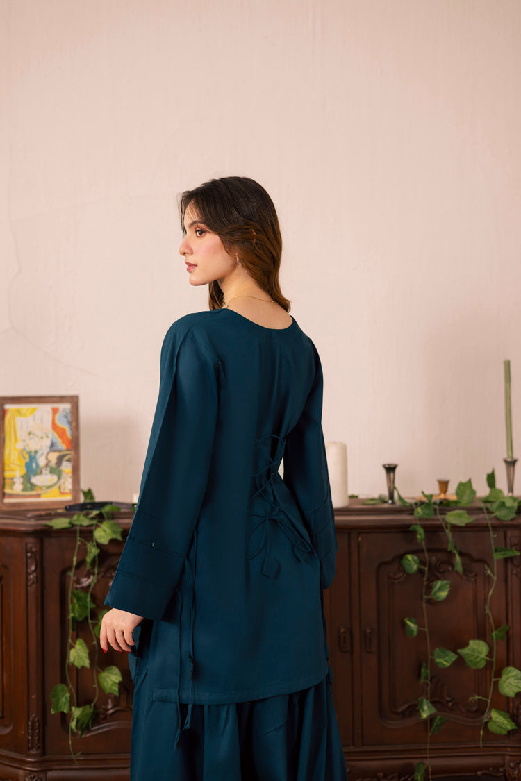 2PC CORSET DRESS - 06 TEAL