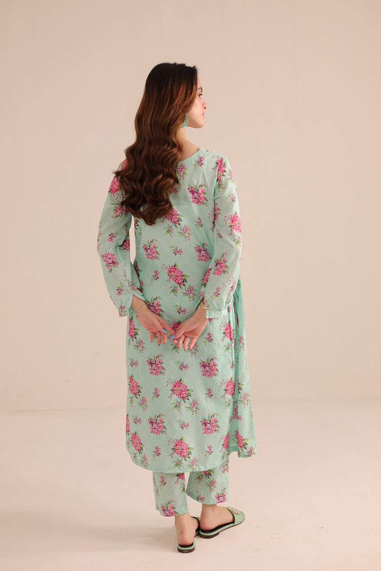 2 PC SUMMER LAWN DRESS - PRT1065
