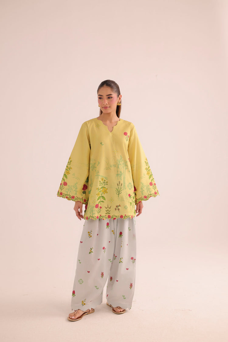 2 PC SUMMER LAWN DRESS - PRT L42982