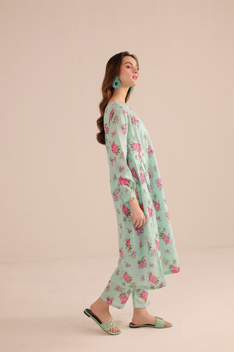 2 PC SUMMER LAWN DRESS - PRT1065
