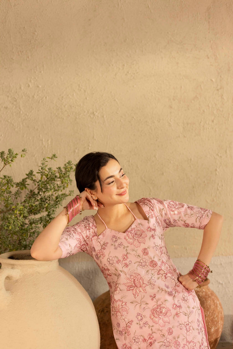 2 PC EMBROIDERED DRESS - HM06
