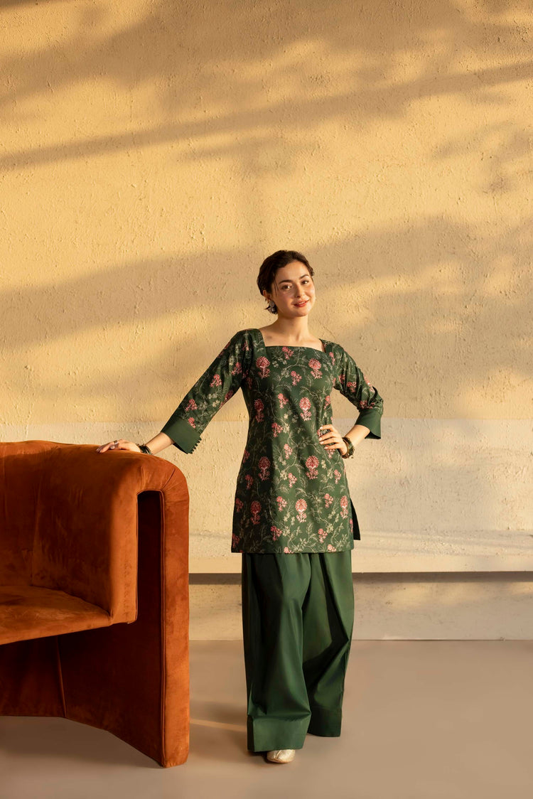 2 PC EMBROIDERED DRESS - HM02