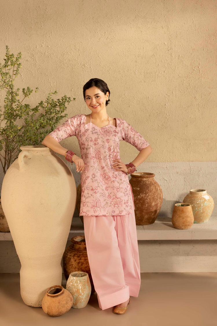 2 PC EMBROIDERED DRESS - HM06