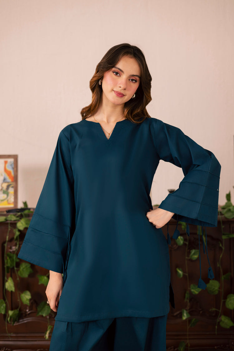 2PC CORSET DRESS - 06 TEAL