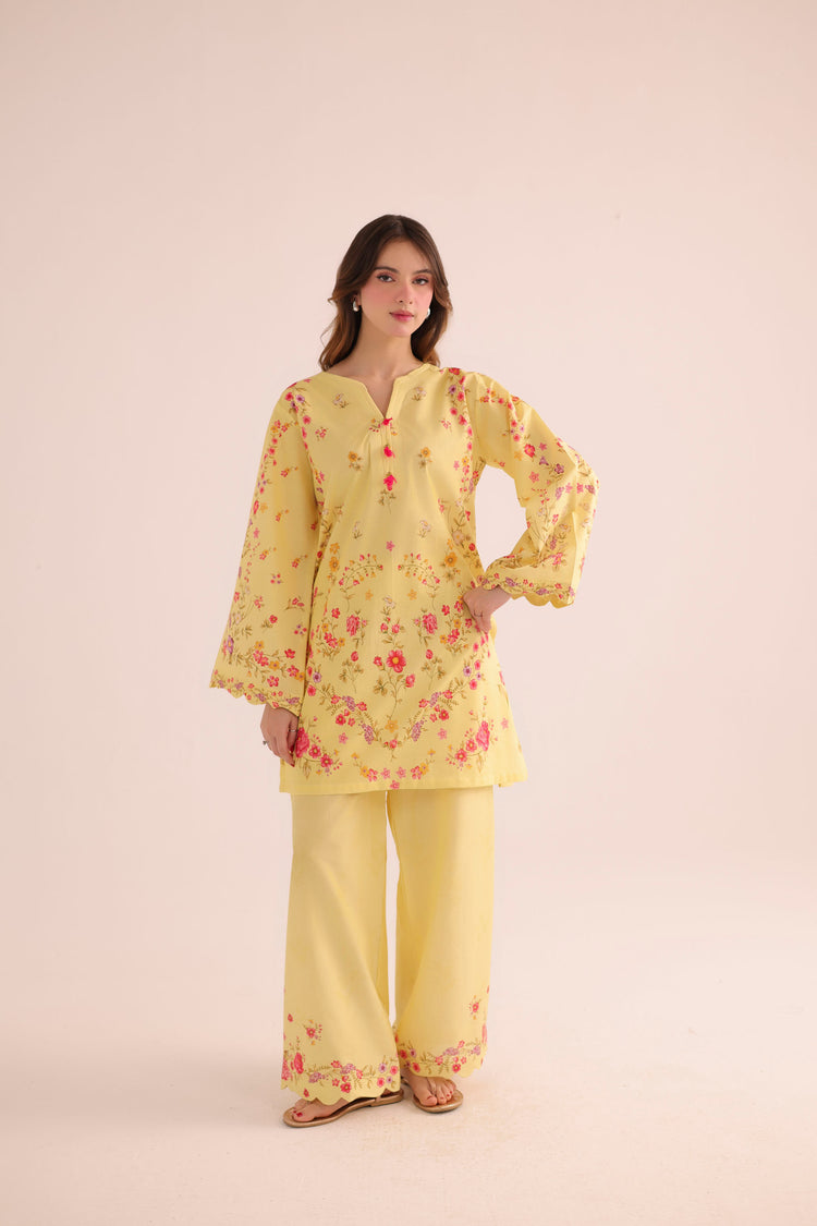 2 PC SUMMER LAWN DRESS - PRT L42949