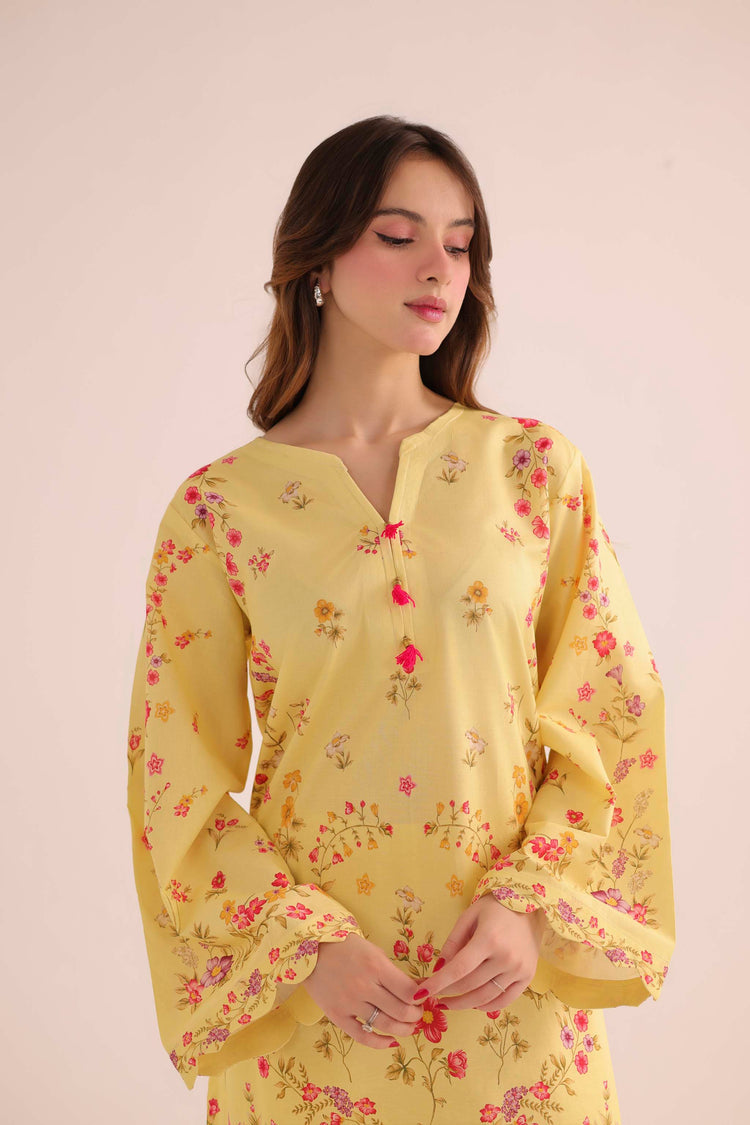 2 PC SUMMER LAWN DRESS - PRT L42949