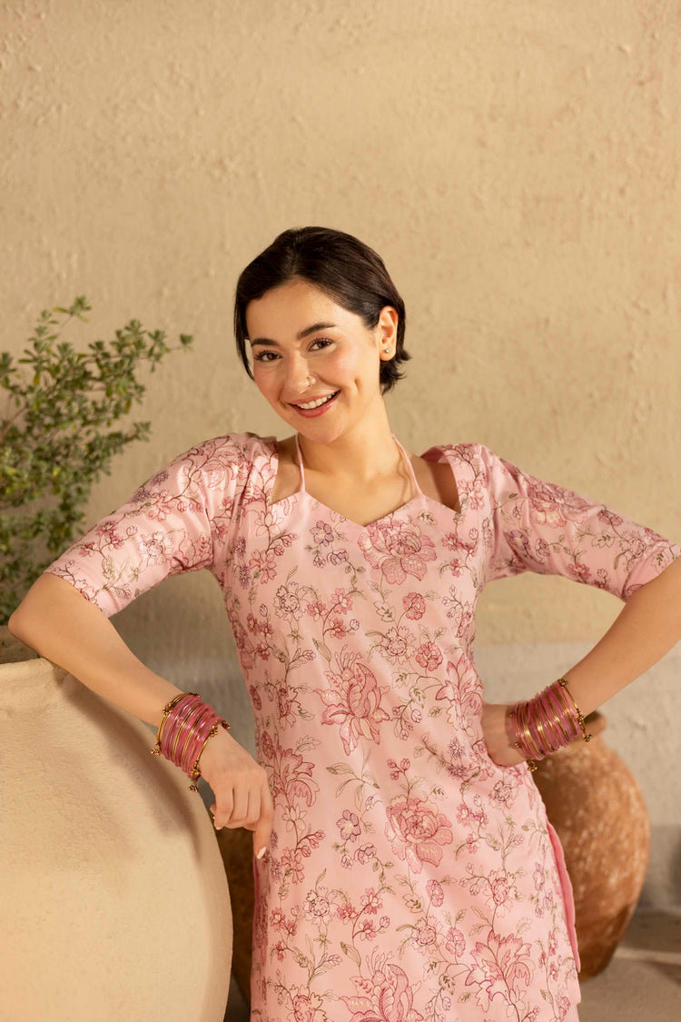 2 PC EMBROIDERED DRESS - HM06