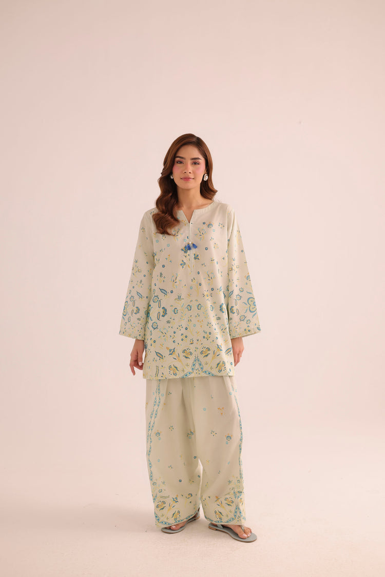 2 PC SUMMER LAWN DRESS - PRT L42950