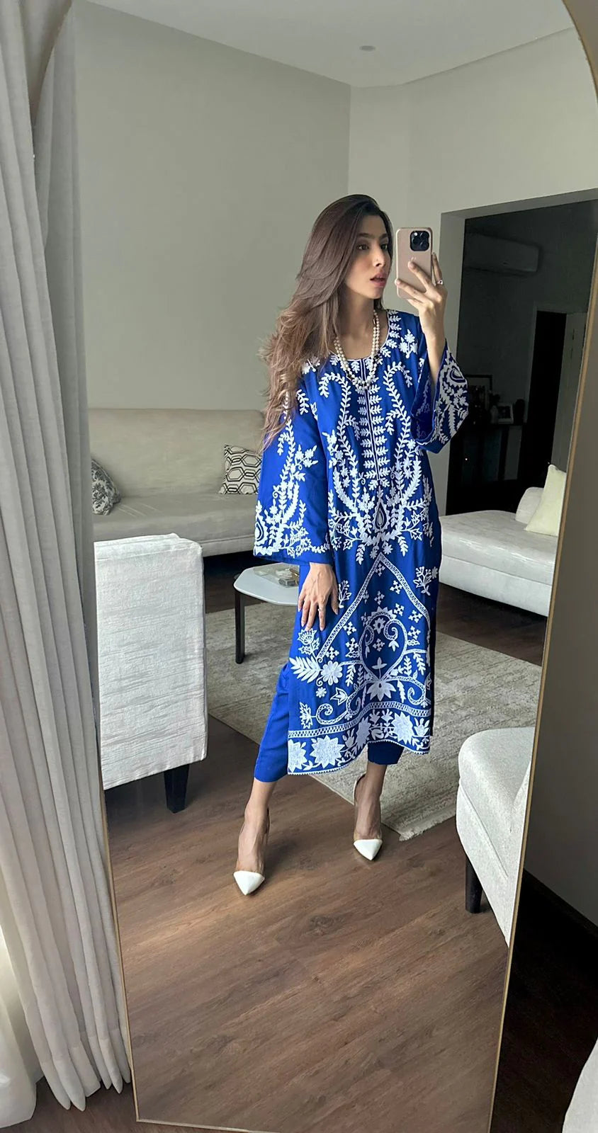 ROYAL BLUE ARI EMBROIDERED SET