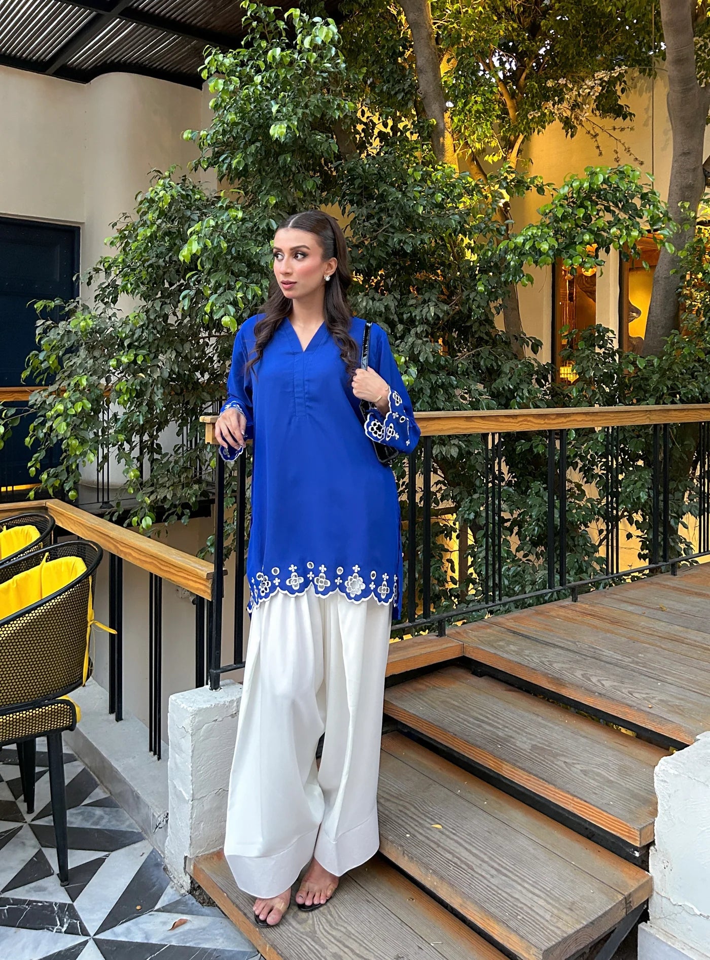 BLUE FLAIR FARSHI SET