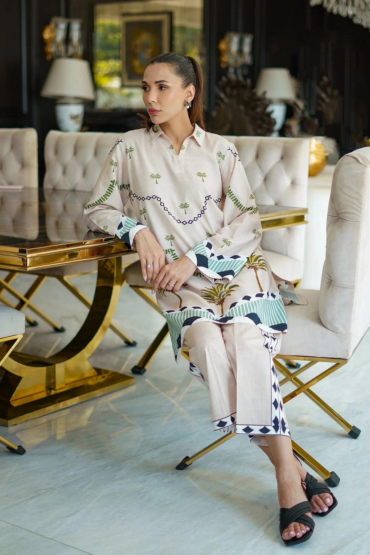 PRINTED MARINA 2 PIECE