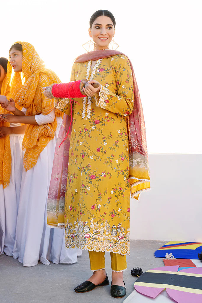 CROSSTITCH LAWN '23 | URAAN | GOLD MUSE
