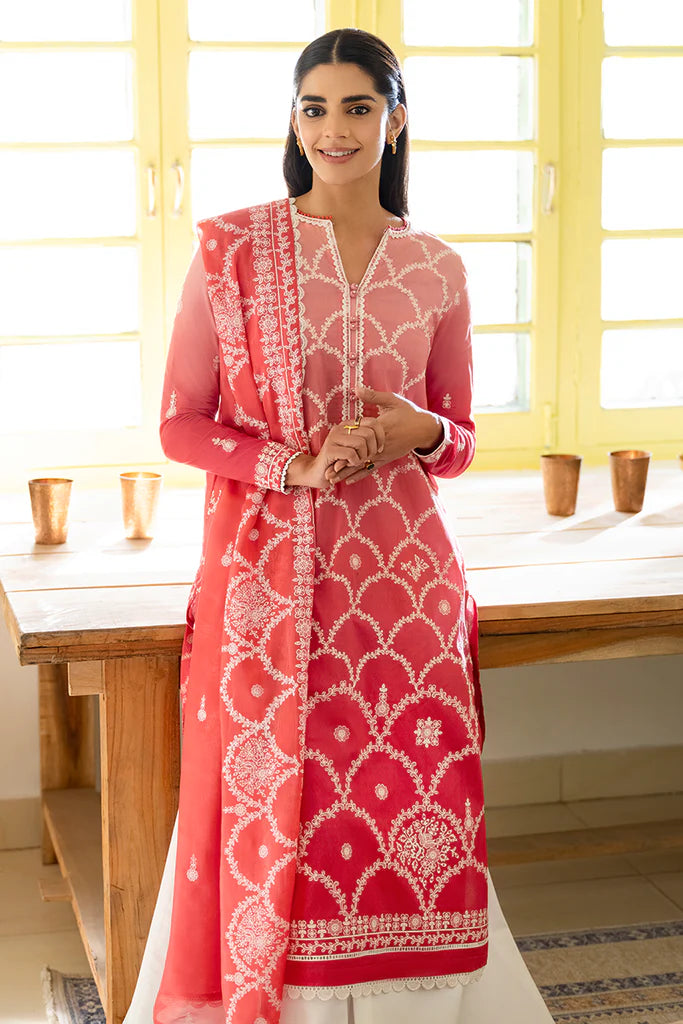 CROSS STITCH LAWN '23 | URAAN |  SCALLOPED FLOW