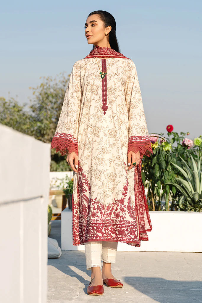 CROSS STITCH LAWN '23 | URAAN | ALABASTER TINT