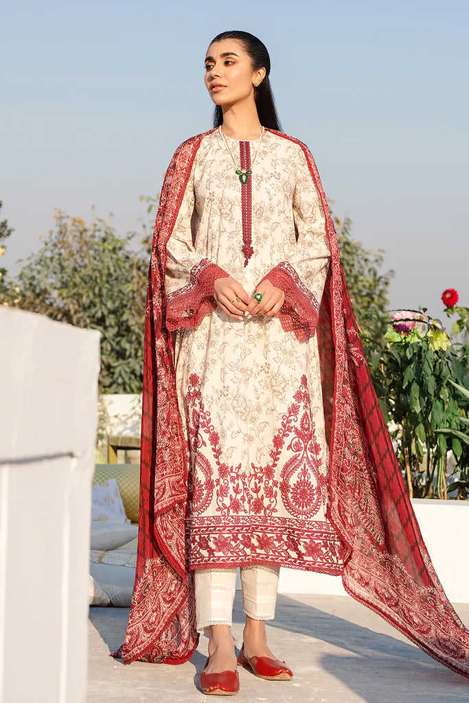 CROSS STITCH LAWN '23 | URAAN | ALABASTER TINT