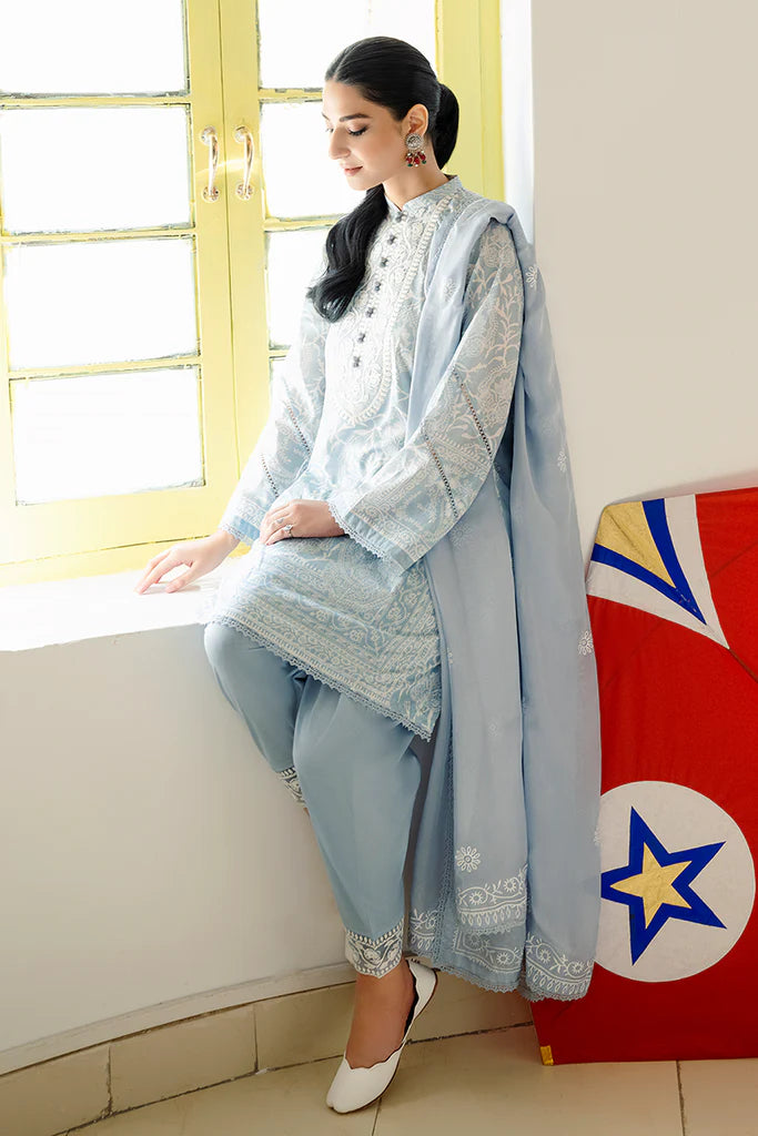 CROSS STITCH LAWN '23 | URAAN | LILAC HAZE