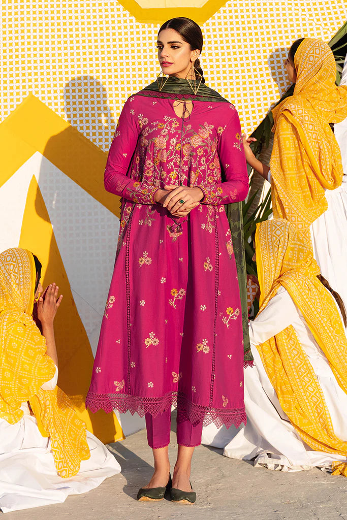 CROSSTITCH LAWN '23 | URAAN | VIVID FLAMBOYANT
