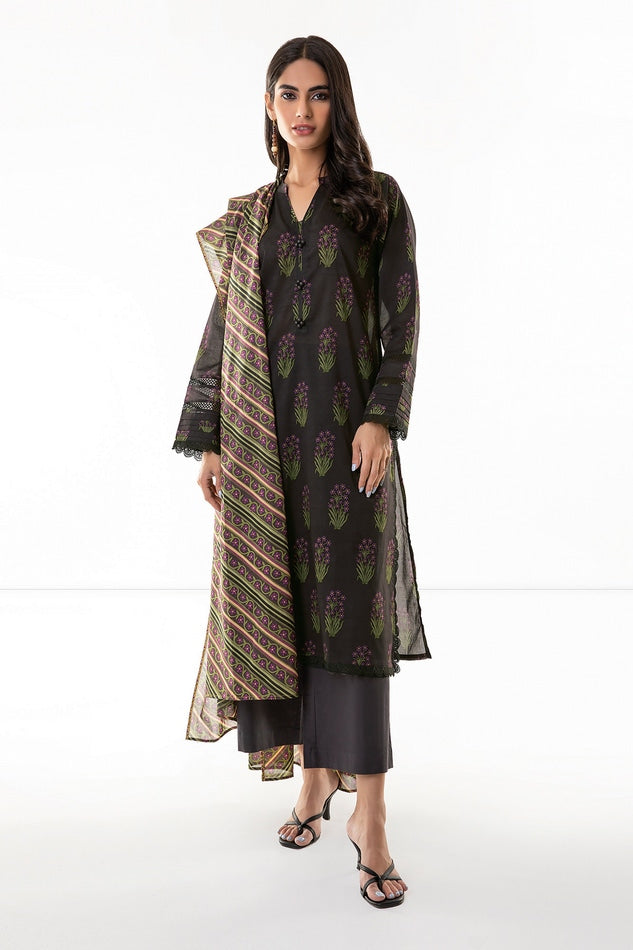 KHAADI PRINTED CAMBRIC LAWN SUIT | ALA22338 B