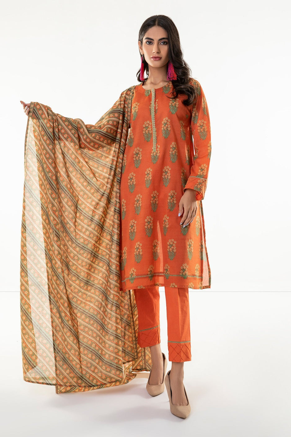 KHAADI PRINTED CAMBRIC LAWN  SUIT | ALA22338