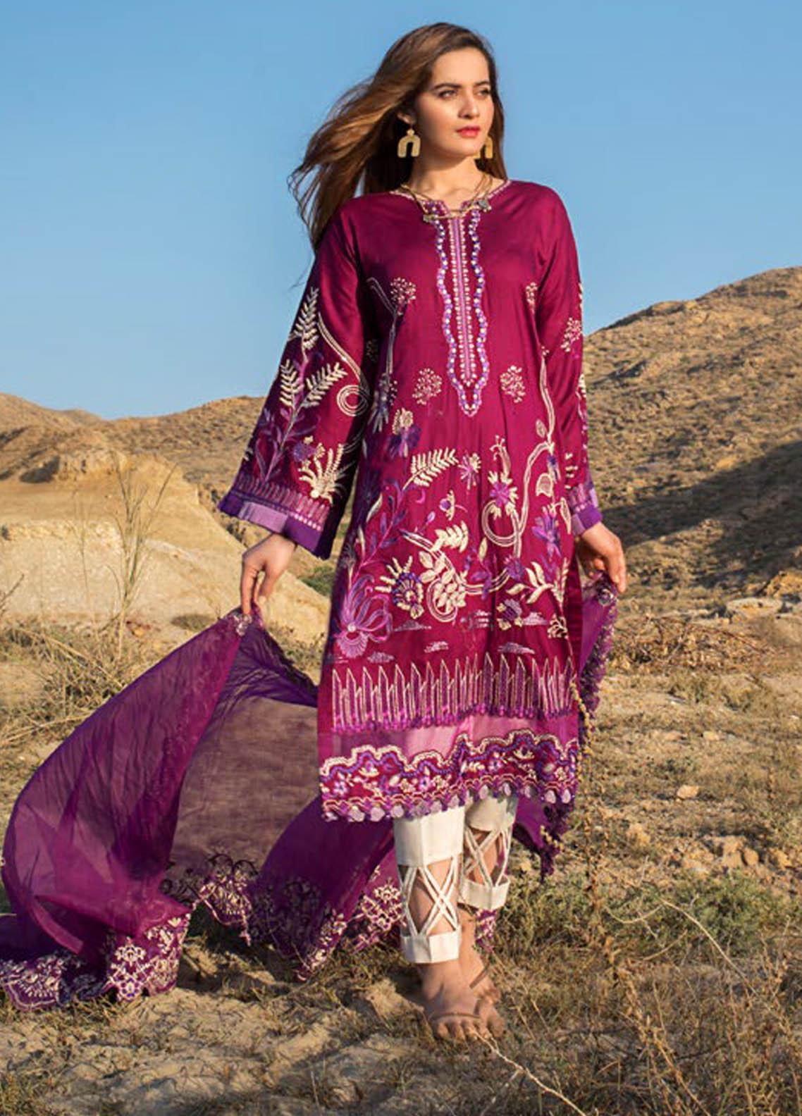 ERUM KHAN LAWN 2021 | PERIWINKLE